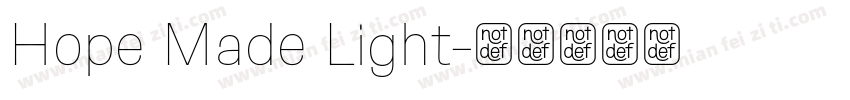 Hope Made Light字体转换